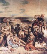 Eugene Delacroix Scenes from the Massacre at Chios oil painting on canvas